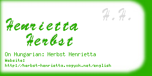 henrietta herbst business card